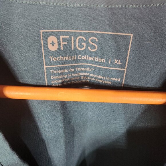 Figs Catarina Jade Blue One Pocket Scrub Top Woman's XL - Picture 3 of 6